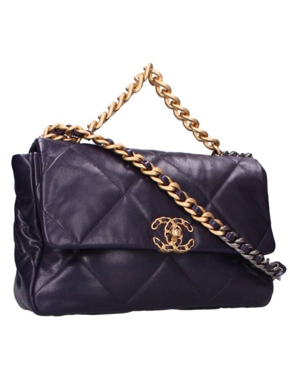 Chanel 19 Large Lambskin Chain Shoulder Bag